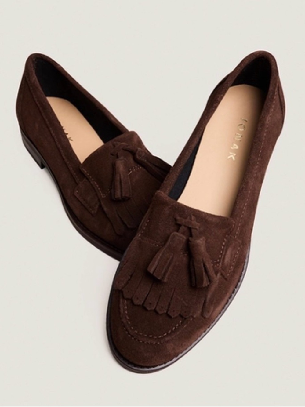 Jonah Women’s Elegant Dark Brown Suede Tassel Loafers